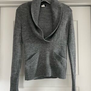 J. Crew Gray Cowl Neck Sweater